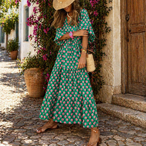 Amira zomerjurk dames_groen