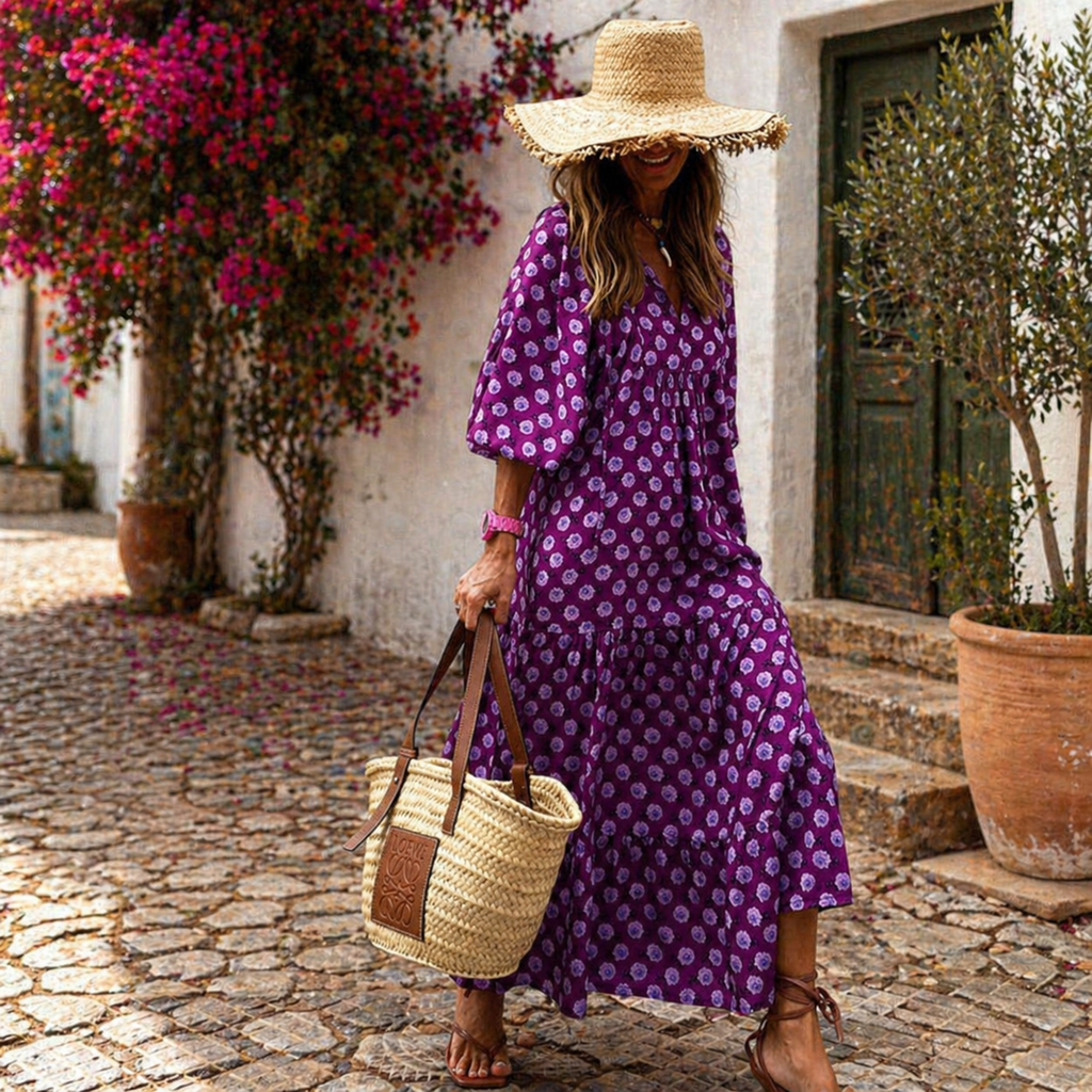 Amira zomerjurk dames_violet