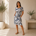 Cleo dames zomerjurk_grijsblauw
