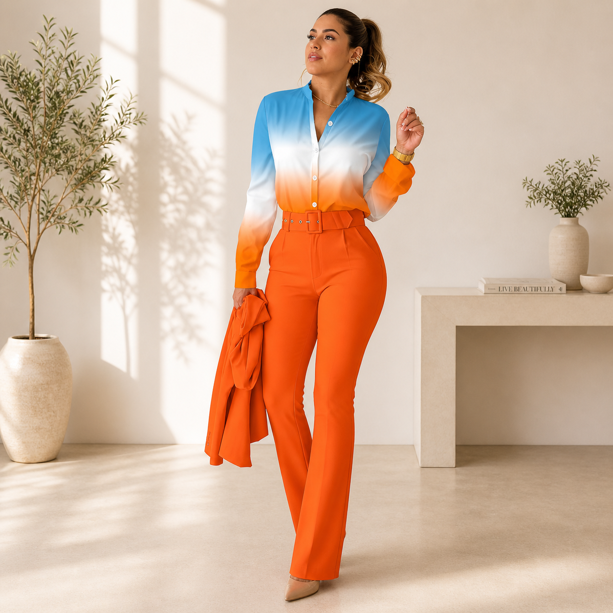 Luna 2-delige set_oranje