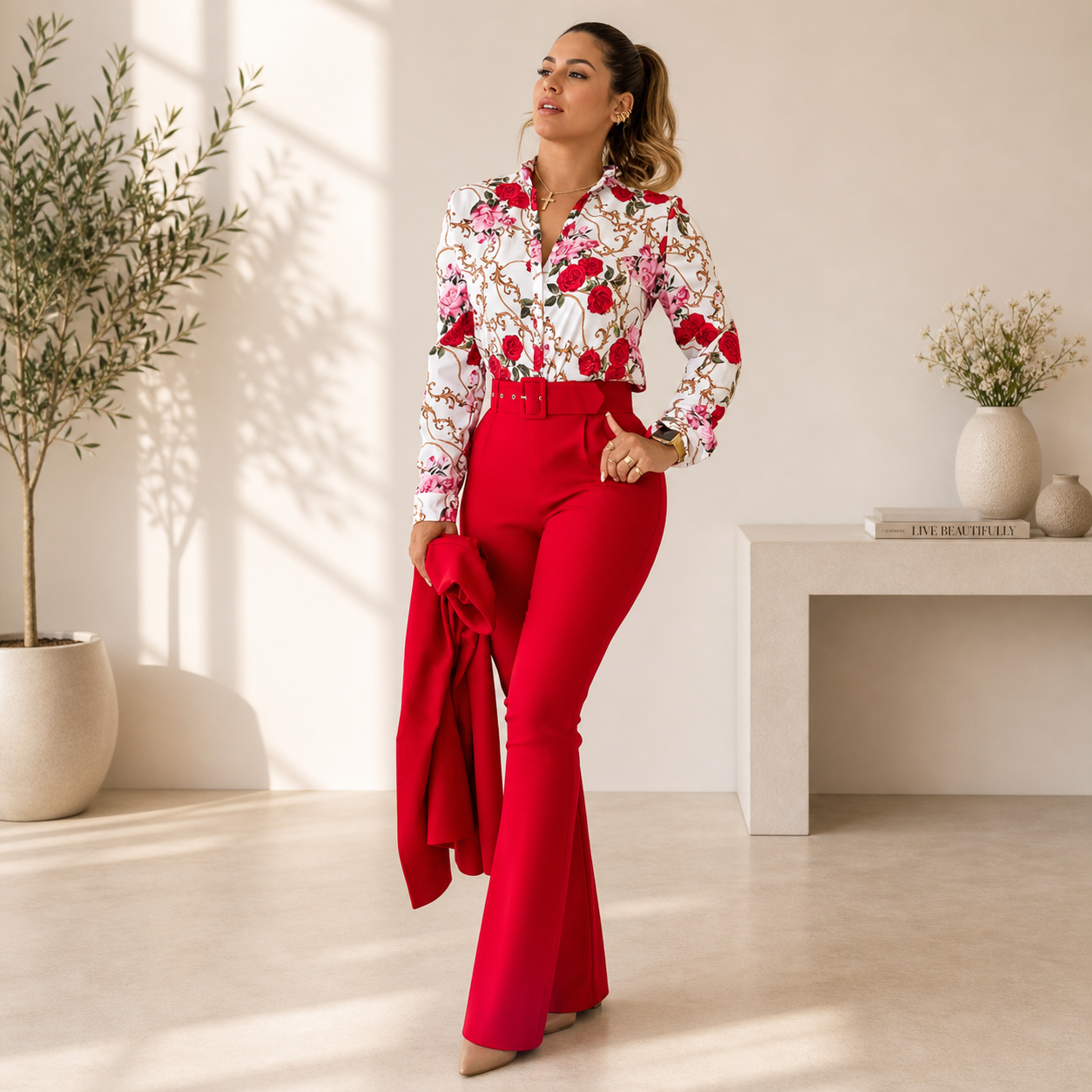 Luna 2-delige set_rood