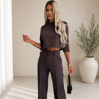 Zara 2-delige set_bruin_detail