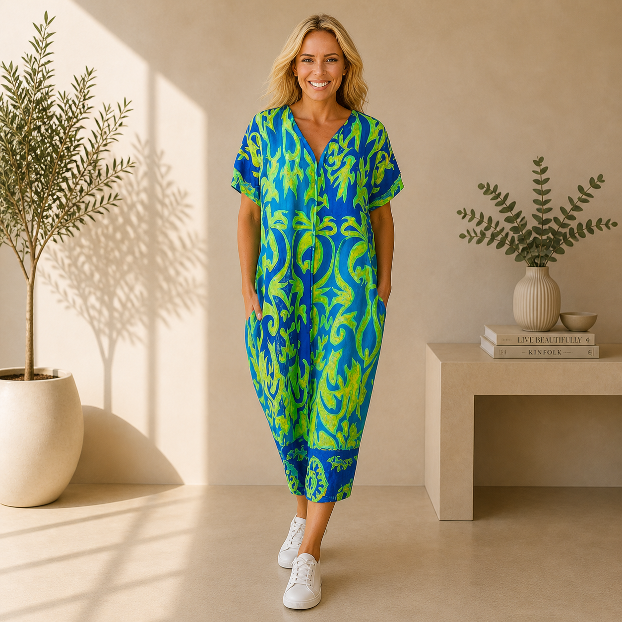 Ziva zomerjurk_groen